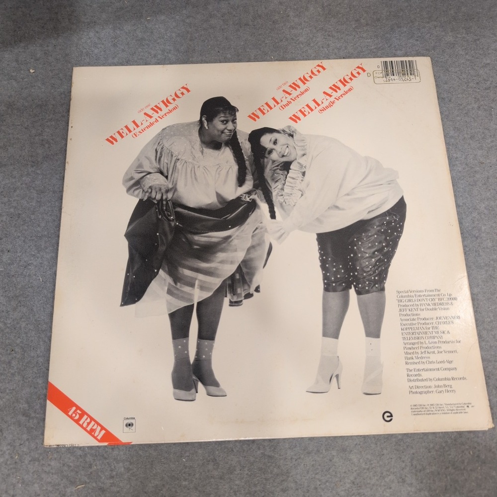 The Weather Girls Well-A-Wiggy 12" Vinyl Single 45 RPM Columbia 44-05245 1985 - Picture 2 of 6
